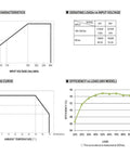 Static characteristics and efficiency graphs for Built Tough Industrial Switching Power Supply With Short Circuit And Overload Protection For Heavy Machinery.