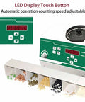 SicwEDIM Automatic Seed Counter With LED Display Microcomputer Control showing adjustable speed and assorted seeds in counting bins.