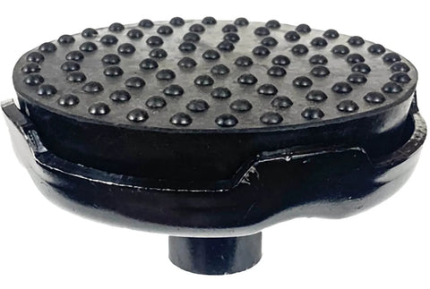Heavy Duty Floor Jack Saddle With Rubber Pad For 4 Ton Jacks, 4.5 Inch Diameter, 1.14 Inch Stem, Alloy Steel Construction