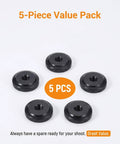 Five Pack Thumb Nuts 1/4-20 Female Screws With Knurled Wheel Lock Nuts And Wing Nuts For Camera Tripods set of 5