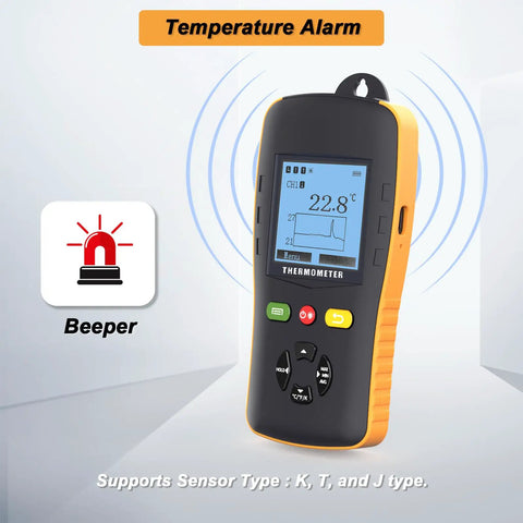K Type Thermocouple Data Logger With USB For Four Channel Temperature Monitoring Pro Grade Digital Thermometer With Probe