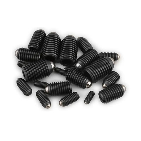 Real Deal Spring Ball Plunger Set Screws M5X20mm Grade 12.9 Black Steel Hex Socket Allen Drive 20 Piece Heavy Duty Kit, assorted plungers.