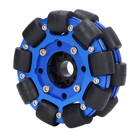 4 Inch Aluminum Alloy Omni Directional Robot Wheels Kit With High Traction And Quiet Roll Bearing Equipped Modular Wheel Set