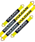 Yellow Series 2 Inch Complete Axle Tie Down System Heavy Duty Kit with branded 22 inch and 36 inch axle straps and snap hooks
