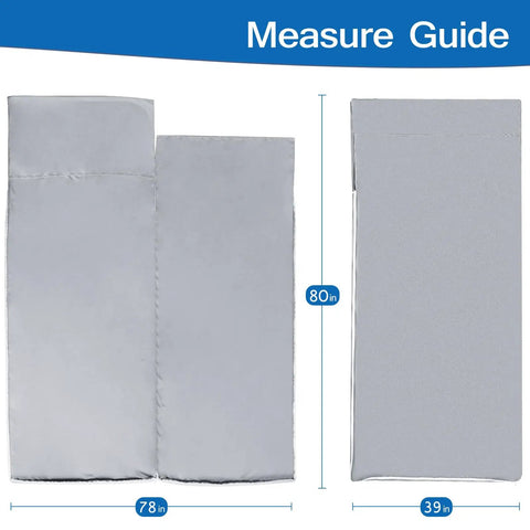 Ultra Soft Microfiber Sleeping Bag Liner With Heavy Duty Two Way Zipper For Hotels And Hostels, Lightweight Travel Sheet, size guide