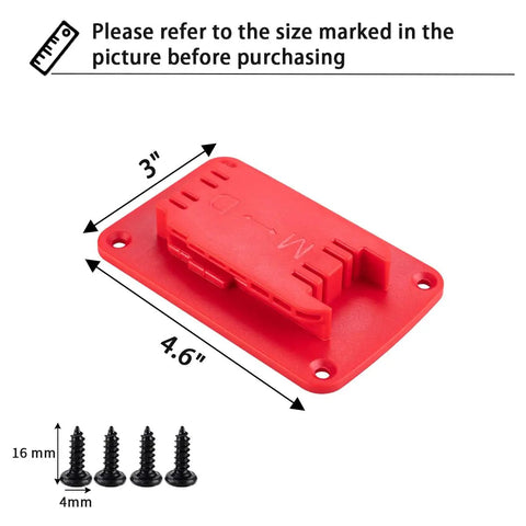 Beefy Heavy Duty Tool Holder Mount Kit For Power Tools That Fits Milwaukee M18 And Dewalt 20V 12V Drills with screws