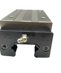 Beefy Linear Guide Rails For CNC Machines And 3D Printers, HSR30LR Style LM Block Bearings, black metal front view