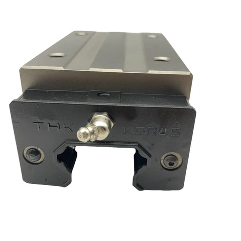 Beefy Linear Guide Rails For CNC Machines And 3D Printers, HSR30LR Style LM Block Bearings, black metal front view