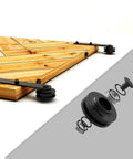 Heavy Duty Full Extension Drawer Slides For Wood Cabinets with Quiet Glide Roller Track and accessories detail view