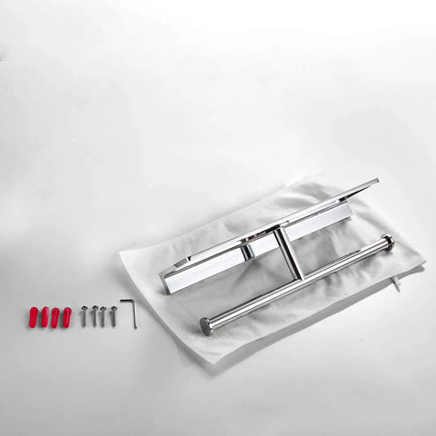 Double Roll Toilet Paper Holder With Shelf In Solid Brass And Polished Chrome Finish A Real Hotel Style Tissue Dispenser Upgrade For Your Bathroom Built Tough Against Rust Extra Storage Holds Rolls Up To 5.31 Inches