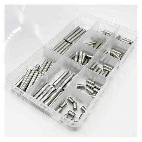 Cylindrical Pin Locating Dowel Set 304 Stainless Steel DIN 6325 M1 to M8 Combo Kit in clear box