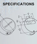 Illustration showing dimensions of Heavy Duty Steel Hockey Puck Padlock With Hidden Shackle, Two And Seven Eighths Inch, Triple Pack.