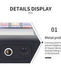 Close-up of 7 In 1 Portable Metal Leeb Hardness Tester With D Sensor showing metal probe detail and connection port.