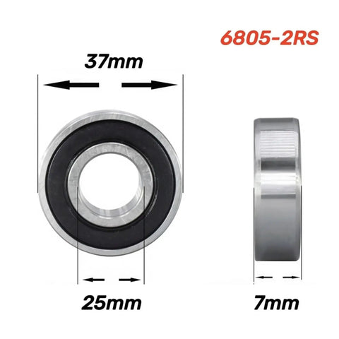 Beefy Build 6805 2RS Double Sealed Ball Bearing 25X37X7MM Bike Bottom Bracket Upgrade Tight Zero Drag Smooth Shifting Pre Greased For Mountain And Road Rig