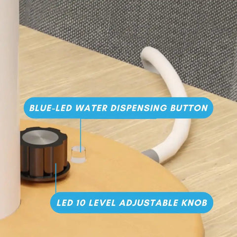 All In One Hydration Lamp With Built In 4L Mini Fridge And 3L Water Reservoir for Bedside Desk LED Lamp with control knobs