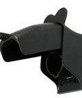 Top Shelf EV Charger Holder Wall Mount With Rainproof Cover For J1772 Connectors Durable Composite Build side view showing mount.