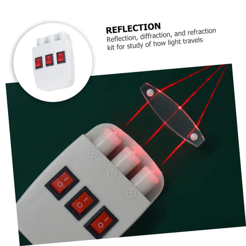 Three Piece Physics Experiment Set With Ray Box Optics Lab Light Source For Refraction And Linear Light Experiments Kit
