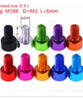 10 Pieces Aluminum DIN912 Cap Head Machine Screws Set In Orange With Hex Socket Drive M2 M2.5 M3 M4 M5 M6 Lightweight 6063 Alloy For Electronics RC And Small Machinery, displayed in various colors from side view.