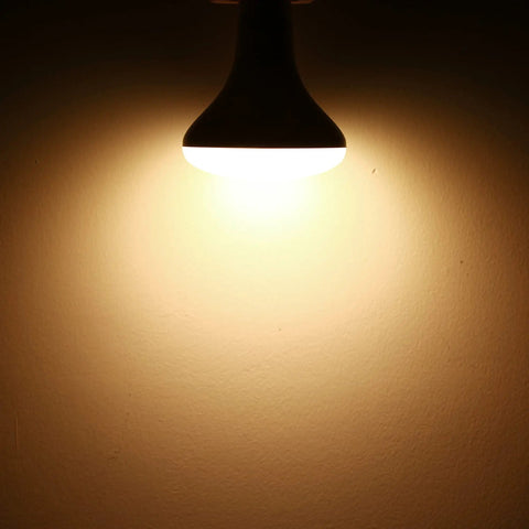 Dimmable BR30 LED Flood Light Bulbs 11W 850lm 3000K Soft White 65W Equivalent E26 Base UL light glowing on wall