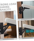JECOMPRIS folding lifting hinge bracket, black metal with coil spring, for sofa/cabinet doors (2 pcs)