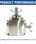 90 Degree Right Angle Bevel Gearbox with 1 to 1 Drive for DIY Projects at Home, Eight Millimeter Output Shafts, One Module Twenty Teeth