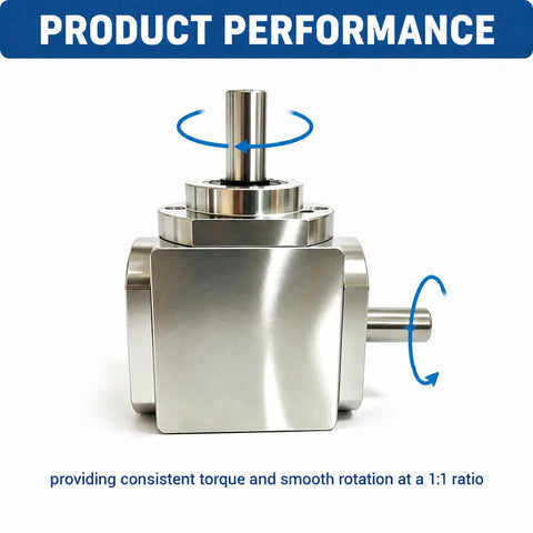 90 Degree Right Angle Bevel Gearbox with 1 to 1 Drive for DIY Projects at Home, Eight Millimeter Output Shafts, One Module Twenty Teeth