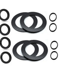 Washer And Ring Kit For One And A Half Inch Fittings O Ring Rubber Washer Intex Pool Plunger Valves Replacement Gasket Set 10745 10262 10255 10747 12 Pack shown with various black rubber washers and rings