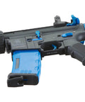 Gen 2 M4 SD Blue Carbine AEG Airsoft Rifle with red dot sight, 9.6V NiMH battery, charger, and 1000 rounds 0.20g BBs included.