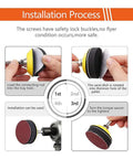 Installation steps for 2 Inch Hook And Loop Sanding Pad Kit With One Quarter Inch Shank Drill Attachment And Soft Foam Buffering Layer