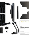 Kickass DIY Murphy Bed Kit Equipped With Heavy Duty Spring Lift Hardware Built From Commercial Grade Steel For Queen Full Or Twin Bedroom Storage Solutions showing components of the bed mechanism.