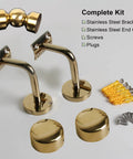 Clear Acrylic Stair Handrail With Crystal Bubble Design Wall Mount Glass Look Banister Indoor Outdoor Loft Hallway Staircase Custom Length Waterproof Modern Slick Install Tight Fit Home Refresh Pick - Complete metal mounting kit with brackets, caps, screws.