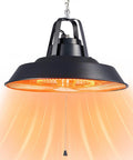 Infrared Outdoor Patio Heater For Deck And Gazebo 1500W Ceiling Mounted Or Hanging Carbon Fiber Radiant Heat That Cranks Up In Seconds IP34 Weatherproof For Garage Shop Patio And Covered Areas