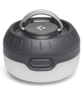 Moji Lantern 100 Lumen Camp Light With Diffused LED Output, compact graphite finish, shown with handle and button