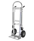 Heavy Duty 2 In 1 Portable Aluminum Dolly Cart With Smart Folding Toe Plate, compact and foldable design for easy storage.