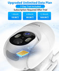 Tough As Nails 4G LTE Solar Cellular Security Camera With Built In Sim Card Runs Smooth Without WiFi Secures Remote Driveways Farms And Ranch Sites Featuring 24 Hour Continuous Recording with data plan details.