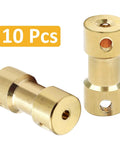 Brass Shaft Coupling Connectors Set For 3D Printers 2Mm To 2Mm With M3 Thread 9Mm Outer Diameter 20Mm Length Includes 10 Pcs