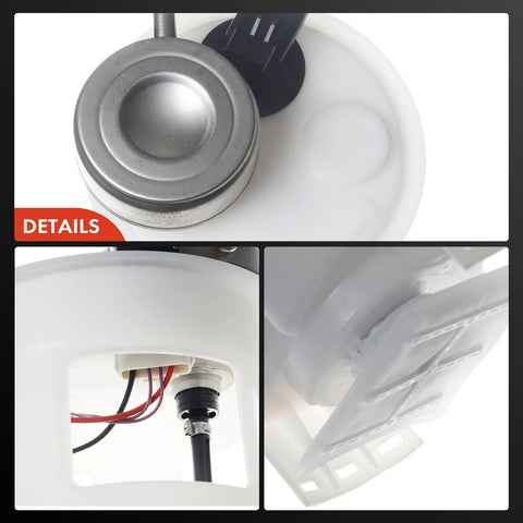 Close-up of Drop In Electric Fuel Pump Module with Sending Unit for Dodge Dakota 1997-1999, 15 Gallon Tank, OE Grade.