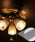 Ceiling fan with lights and 5 Meter Beaded Stainless Steel Roller Blind Chain With 12 Connectors Ball Chain Extender For Roller Blinds And Extensions, Compatible With Roller Shades, Roman, Vertical And Venetian Blinds, DIY Projects