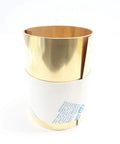 Brass Shim Stock Roll 6 Inch By 100 Inch 0.015 Inch Thick standing on white surface