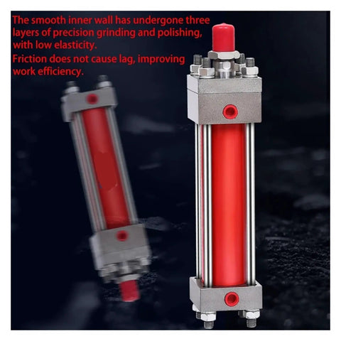 Heavy Duty Hydraulic Cylinder With Double Direction Tie Rod For Lifting Hob63 Series Industrial Lift Cylinder, polished finish