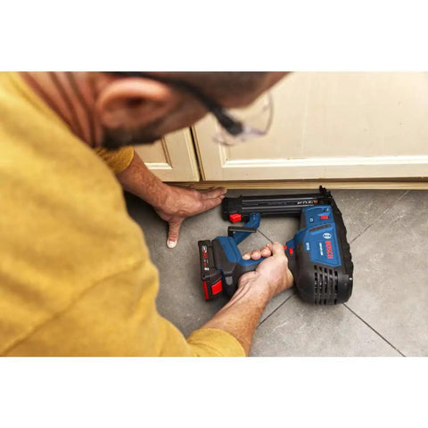 18V Brushless Cordless Brad Nailer Kit With 2Ah Battery And Fast Charger Featuring True One Handed Trigger Bump Fire Mode And Hassle Free Depth Dial For Smooth Sail Trim Jobs