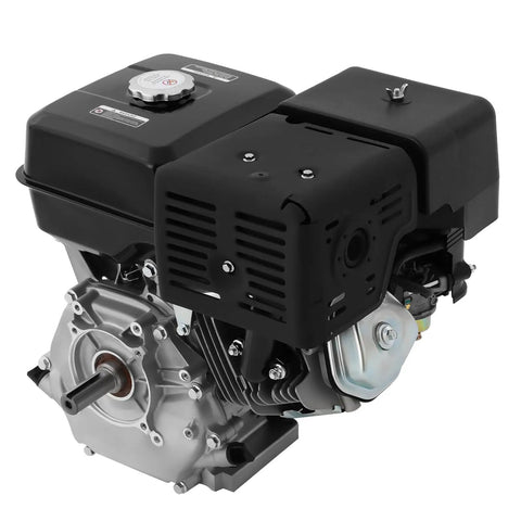 Black Beefy 15HP 420cc Gas Engine With Horizontal Shaft, 4 Stroke OHV Industrial Grade Replacement