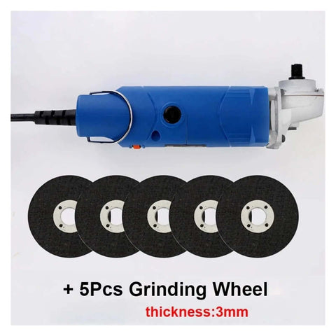Pro Grade Angle Grinder Kit With Grinding And Polishing Discs For Immaculate Metal Surfaces, mini electric angle polisher with 5 grinding wheels.