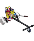 Colorful Go Kart Attachment For Hoverboards 6.5 To 10 Inch Safe Sit Down Ride For Kids And Adults Adjustable Seat Easy Assembly Smooth Steering With Foam Handles Converts Any Hoverboard Into A Sturdy Mini Kart