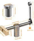 Heavy Duty 2 Pack Bench Dog Clamps With 4 Pack Woodworking Hold Downs Fits 19mm Holes Adjustable Workbench Stops dimensions and features image.