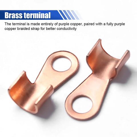Heavy Duty 500A Copper Welding Ground Clamp Electroplated Ground Clip for manual welders, showing copper construction detail