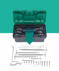 Gland Packing Removal Tool Kit With Flexible Shaft And Corkscrew Hooks, Stainless Steel Extractor Set, 23 Pieces In Tool Box