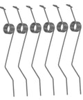 Get your kitchen trash bins back in action with these six durable torsion springs designed for 100 liter garbage cans, offering a universal fit to fix lid lift and support issues for easy DIY home repair without needing pricey new cans. Six metal torsion springs for garbage can lids.