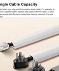 Flexible Pvc Cable Channel And Wall Covers Straight Up Tidy Your Mess Snazzy Wire Loom Raceway for single Ethernet and power cables.
