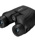 12x25 Compact Binoculars For Adults And Kids With Large Eyepieces, Waterproof All Weather, shown in black angled view